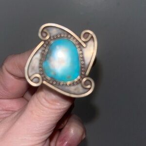 Navajo Vintage Sterling Silver and Turquoise Ring